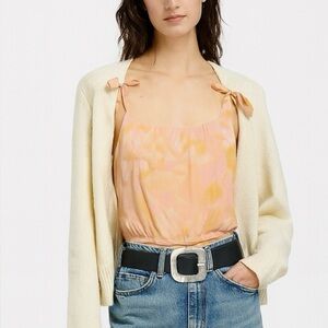 Brand new with tags! Free People Peach and Yellow Tank Top